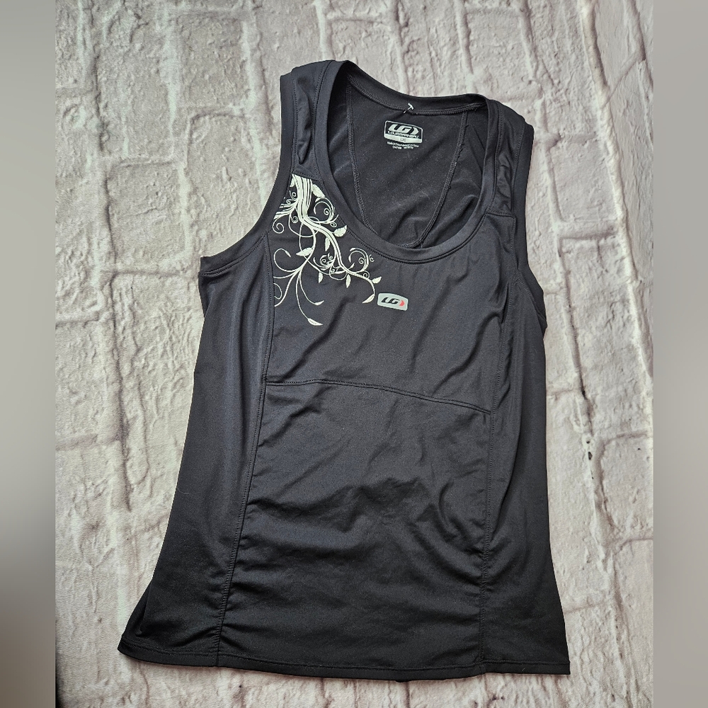 Louis Garneau LG Women's Black Tank Top Large Cycling Jersey Tank